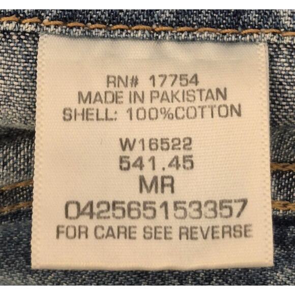 Lakin McKey Denim Western Shirt Pearl Snaps Men Medium Cotton Long Sleeves - Picture 8 of 10